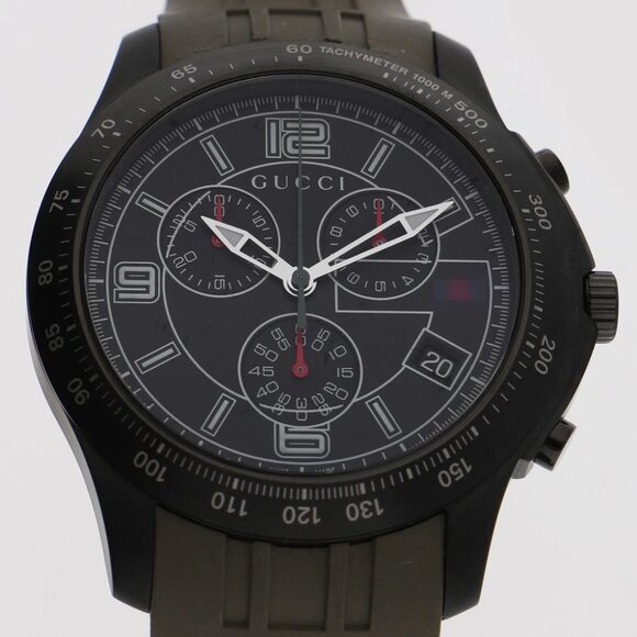 GUCCI Watches 126.2 Stainless Steel/rubber Quartz - Picture 1 of 9